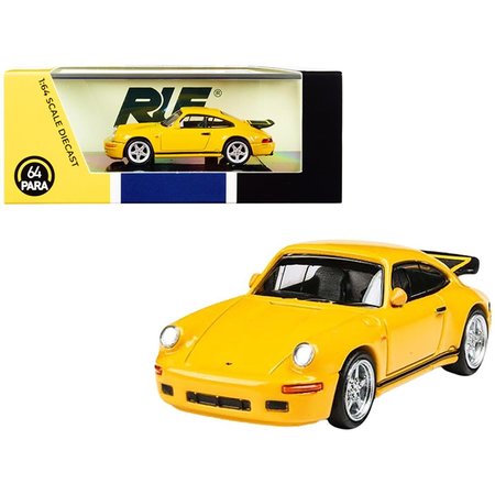 PARAGON 2.5 in. Blossom Yellow 1 by 64 Diecast Model Car for 1987 Ruf Ctr Yellowbird PA-55291
